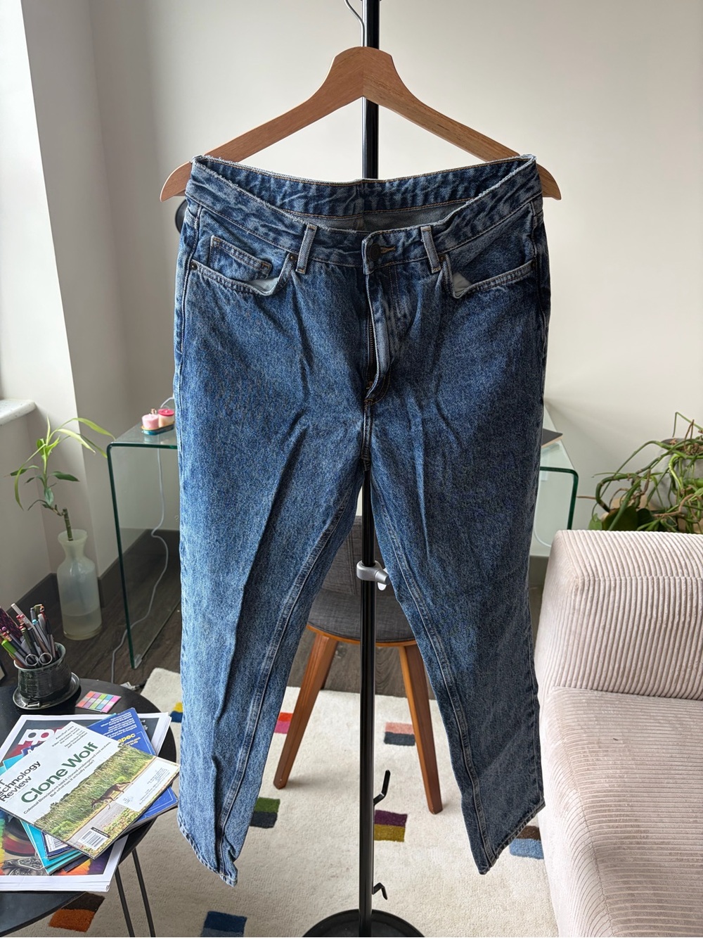 American Vintage Washed Blue Relaxed Jeans